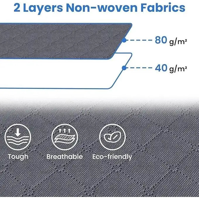 6-Pack Grey Foldable Thick Cloth Clothing Storage Bags with Handles, Travel Organizers for Bedroom Wardrobe, Window, Cabinet, Tool, Student Item Organization (Clothes, Bedding)