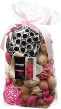 Pink Potpourri Bags,Rose Scented Decorative Potpourri Dried Flowers,Home Fragrance Perfume Sachet of Fresh Smell,Bowl Vase Filler Wedding Party Decor,9.9 Oz