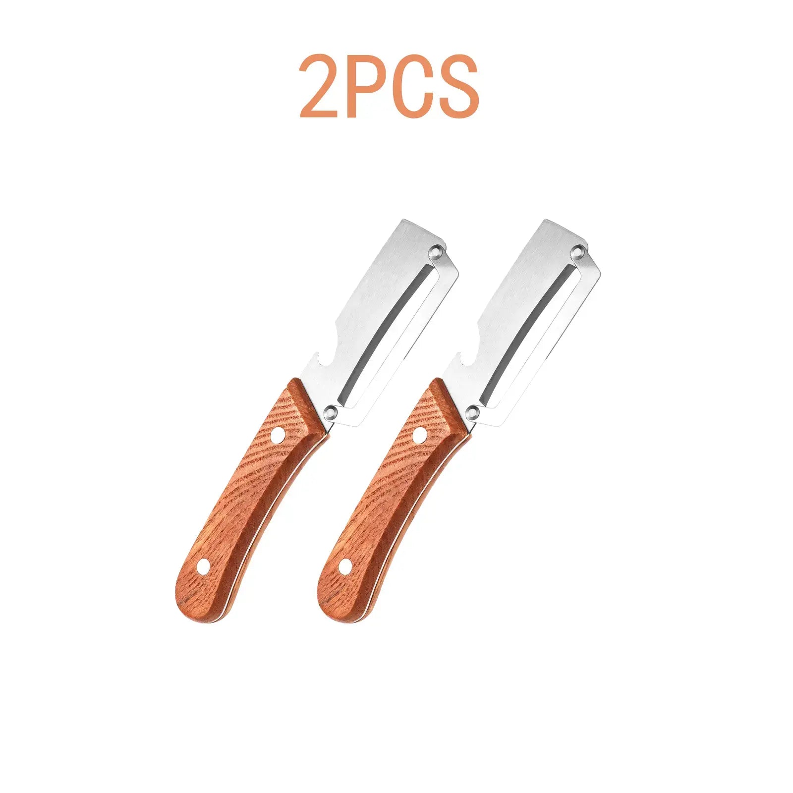 Premium-Grade Fruit & Vegetable Peeler| Sharp Stainless Steel Blade, Ergonomic Wooden Handle + Built-In Bottle Opener – Ideal for Daily Kitchen Use